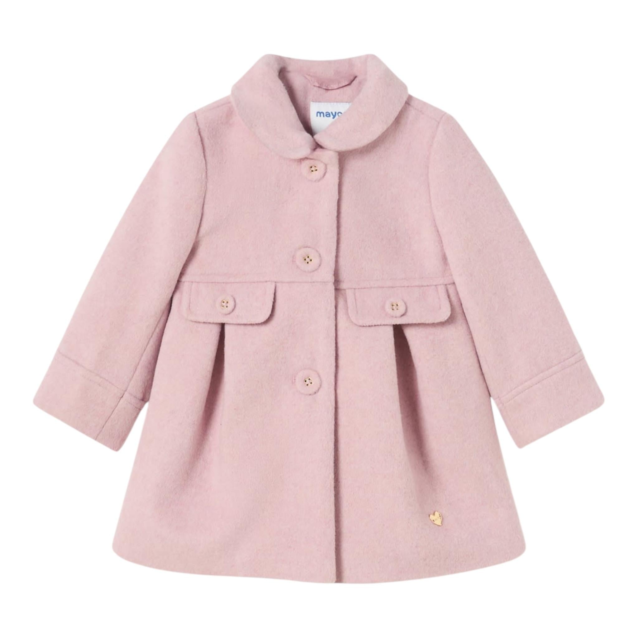 MAYORAL cappotto tinta unita con finte tasche Rosa per Bambina 2479J ROSA MAYORAL 