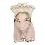 Helle Farben 2-teiliges Set Shirt-Latzhose Rosa für Baby Mädchen