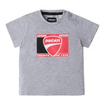Ducati T-Shirt Girocollo Tinta Unita con Stampe per Neonato G6611 GRIGIO DUCATI 