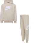 Nike Completo 2 Pezzi Felpa-Pantalone tinta unita Beige per Bambino 86L595X BEIGE NIKE 