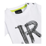 John Richmond T-Shirt Rundhalsausschnitt Einfarbig Logo Weiß für Neugeborene