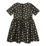 MOSCHINO abito mezza manica tinta unita stampa cuoricini Nero per Neonata MDV0BG NERO MOSCHINO 