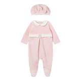 MAYORAL set tutina manica lunga tinta unita in ciniglia con cappello Rosa per Neonata 2782 ROSA MAYORAL 