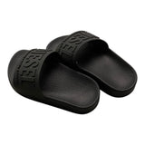 Diesel Kinder Hausschuhe mit einfarbigem Print in Schwarz