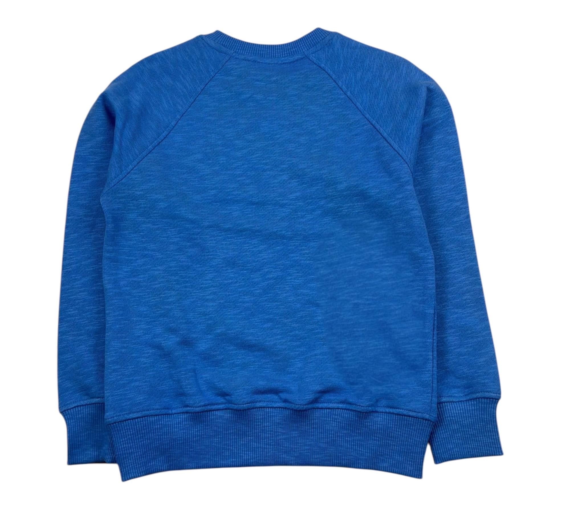 Moschino Felpa Chiusa Girocollo Tinta Unita con Logo per Bambino HUF09M BLU MOSCHINO 