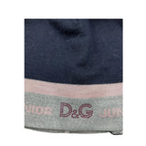 DOLCE & GABBANA cappello tinta unita con pon pon e stampa logo Blu per Bambina LB5126 BLU DOLCE & GABBANA 