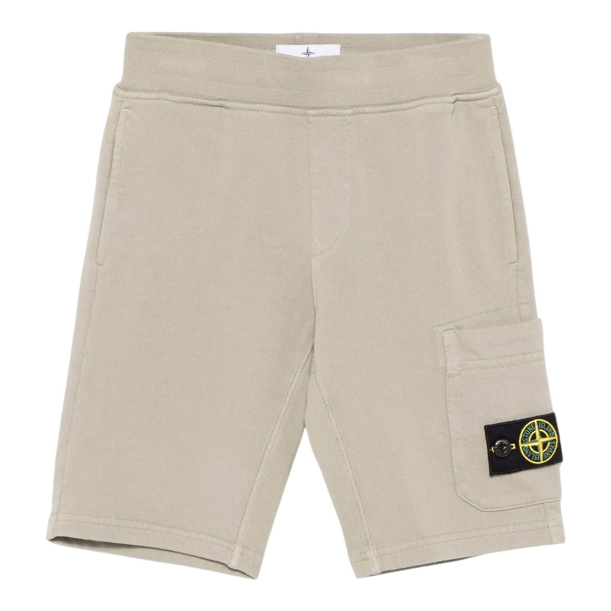 Stone Island Bermuda Tinta Unita con Logo per Bambino K1S166200006 BEIGE STONE ISLAND 