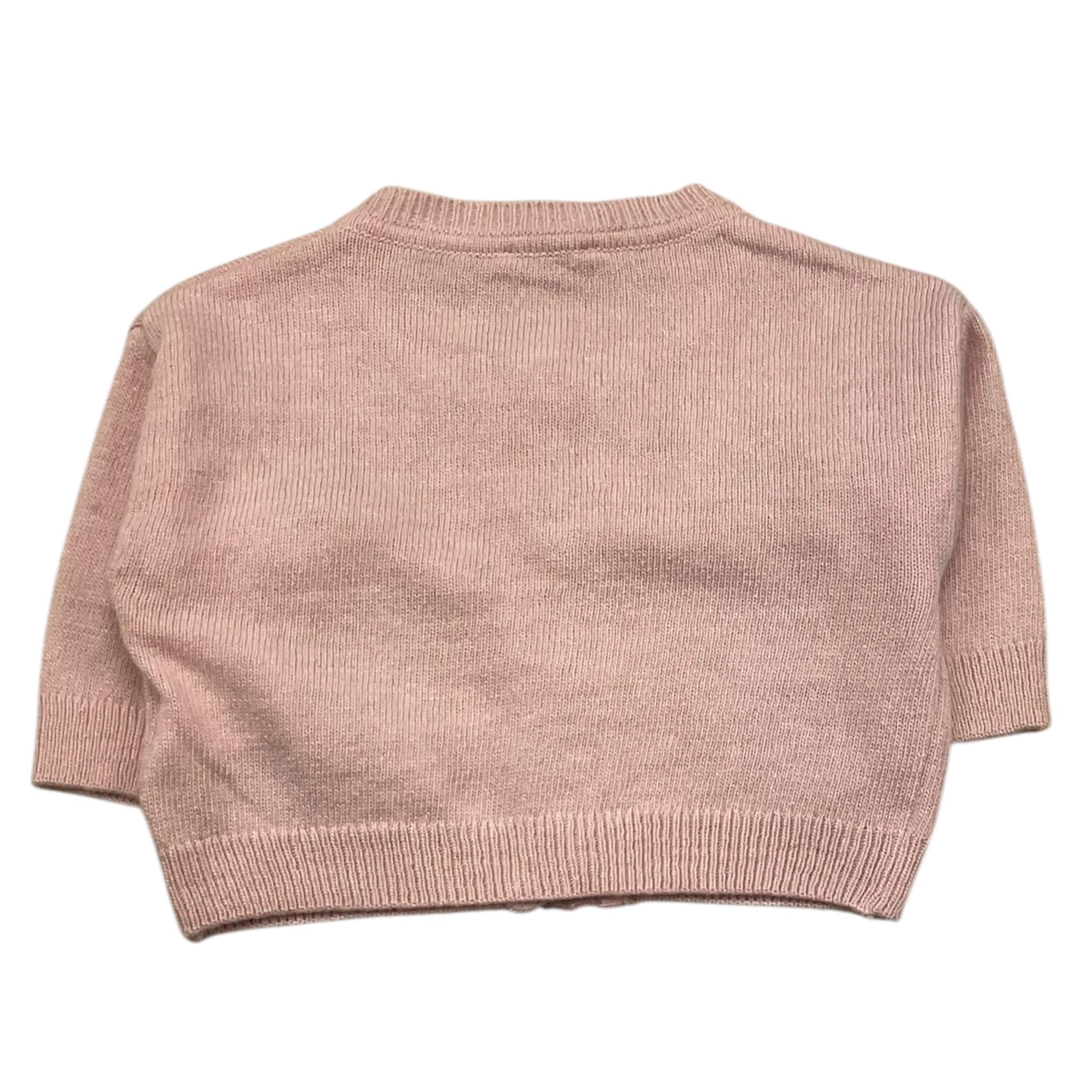 LE BEBE' cardigan tinta unita con orsi Rosa per Neonata LBB4704 ROSA LE BEBE' 
