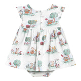 Mayoral Set Abito Mezza Manica Tinta Unita con Culotte per Neonata 1869 BIANCO MAYORAL 