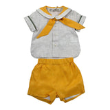 La Stupenderia Completo 2 Pezzi Camicia-Bermuda Bicolore per Neonato TBCT51X GIALLO/BEIGE LA STUPENDERIA 