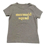Name.It Einfarbiges T-Shirt mit Rundhalsausschnitt und grauem Aufdruck für Mädchen