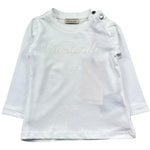Trussardi Shirt Girocollo Tinta Unita con Logo per Neonata TIP26013TS BIANCO TRUSSARDI 
