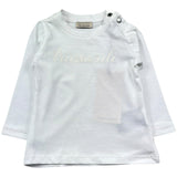 Trussardi Shirt Girocollo Tinta Unita con Logo per Neonata TIP26013TS BIANCO TRUSSARDI 