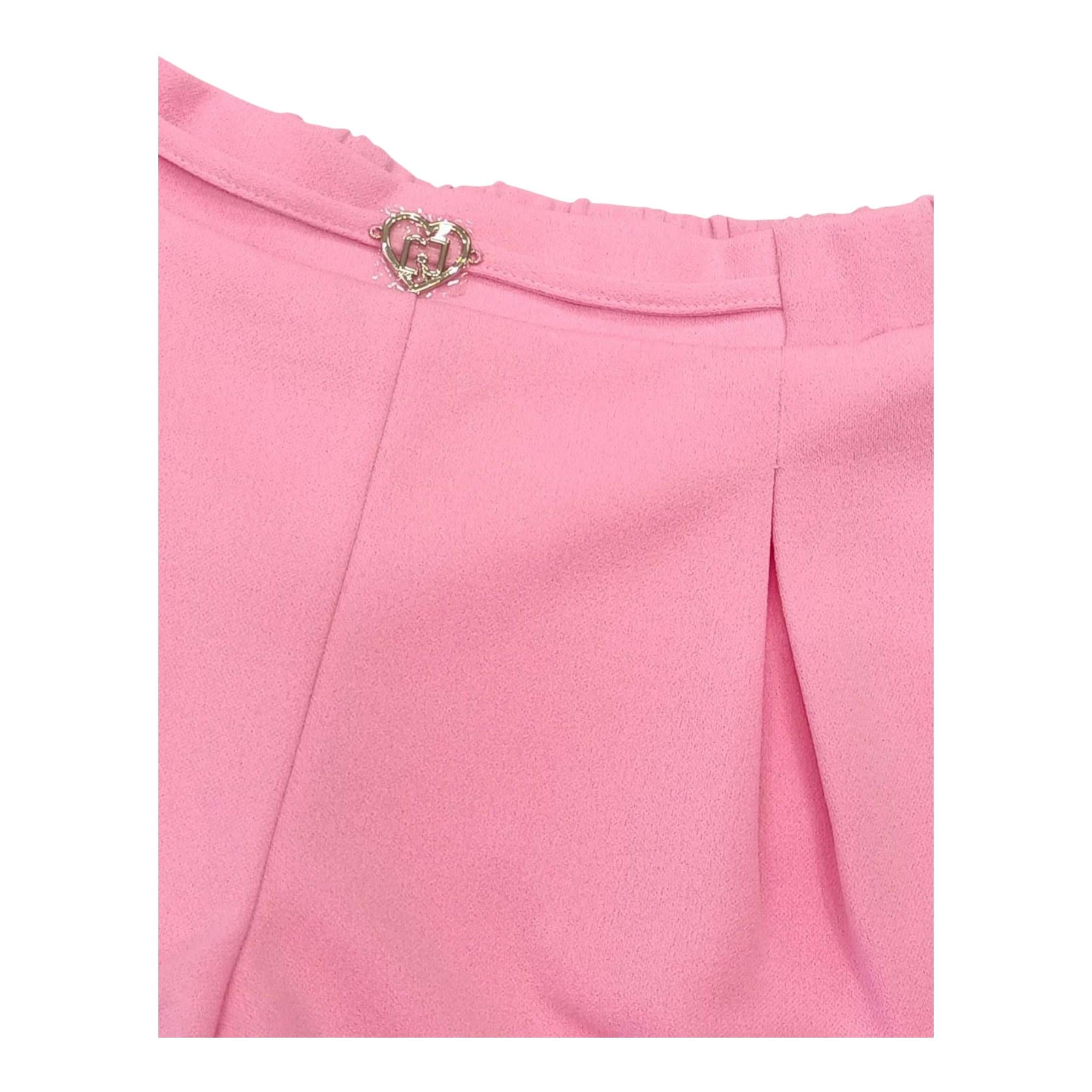 Liu Jo Short Tinta Unita con Elastico In Vita per Bambina KA5006 ROSA LIU JO 