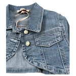 Please Giubbino In Denim Tinta Unita per Neonata JB29012G73 AZZURRO PLEASE 