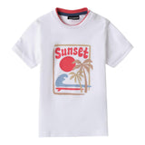 Sarabanda T-Shirt Tinta Unita con Stampa per Neonato 0B144XN BIANCO SARABANDA 