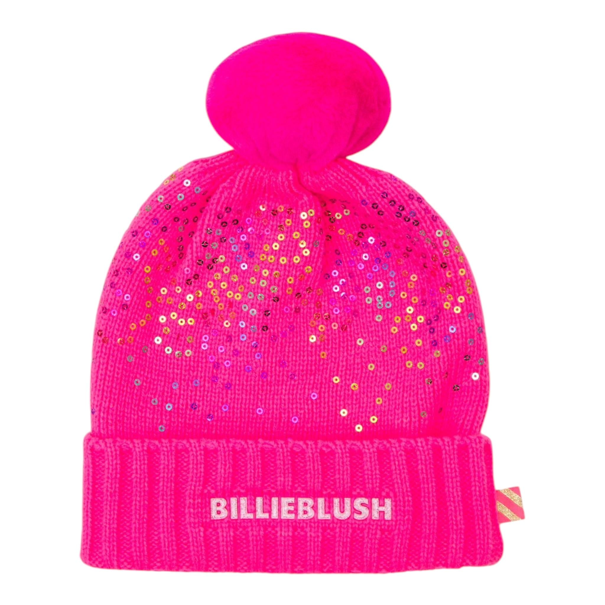 BillIEBLUSH cappello tinta unita con pon pon Rosa fluo per Bambina U20605 ROSA FLUO BillIEBLUSH 