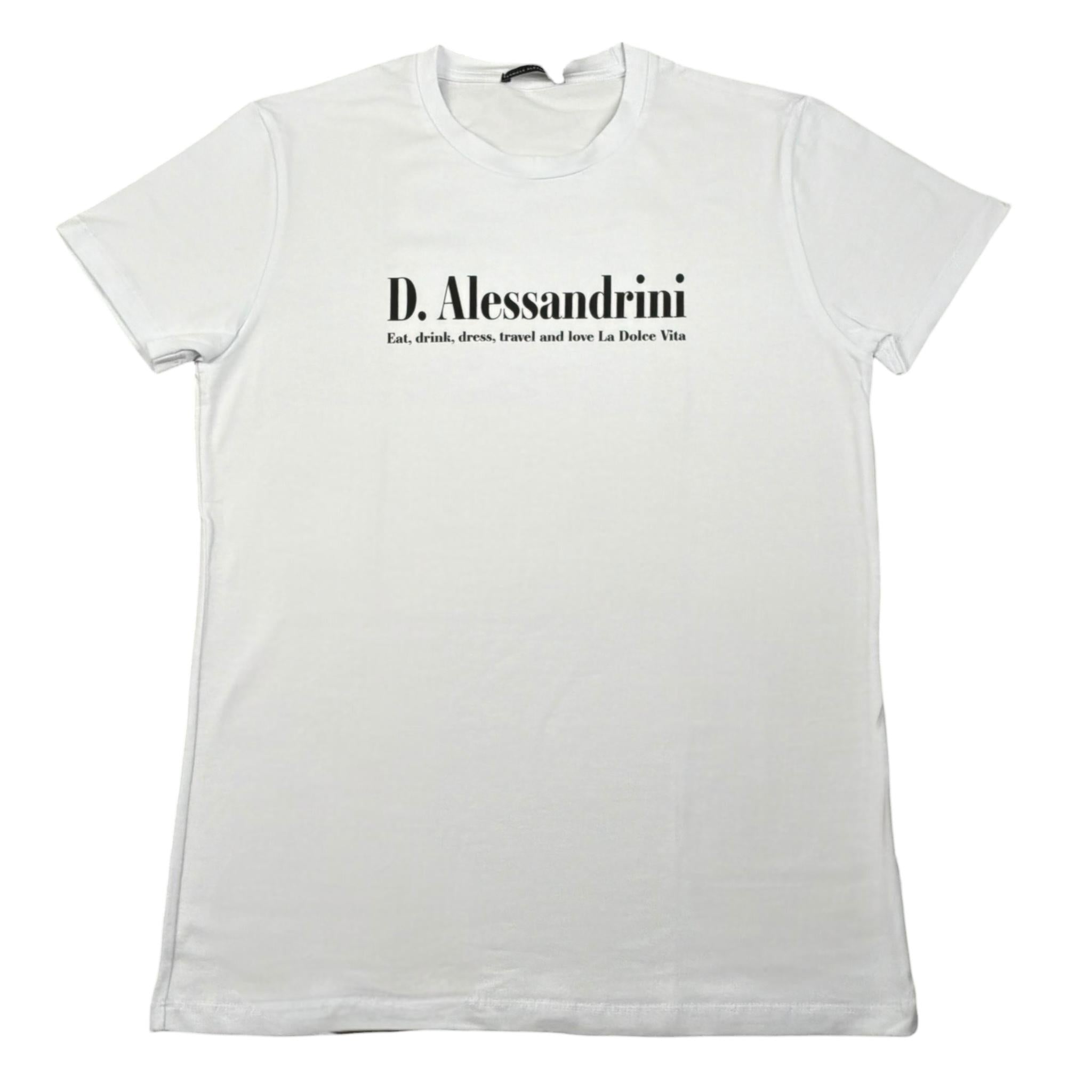 Daniele Alessandrini T-Shirt Girocollo Tinta Unita con Stampa per Bambino 1236M00228 BIANCO DANIELE ALESSANDRINI 