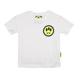 Barrow Kids Einfarbiges T-Shirt mit Rundhalsausschnitt und Aufdruck vorne und hinten, Weiß, für Jungen