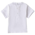 Minibanda T-Shirt Girocollo Tinta Unita con Stampa per Neonato 3B613 BIANCO MINIBANDA 