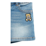 Moschino Bermuda Tinta Unita In Denim per Neonato MUQ01KX AZZURRO MOSCHINO 