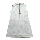 Balmain Abito Giromanica Tinta Unita con Applicazioni per Bambina BS1C12 BIANCO BALMAIN 