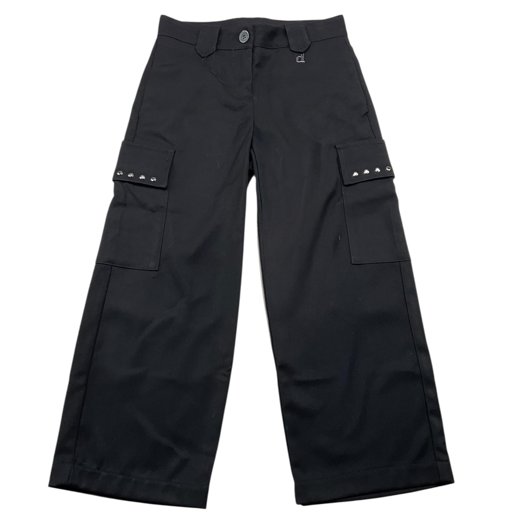 DIXIE pantalone tinta unita modello palazzo Nero per Bambina PHS8132G67 NERO DIXIE 