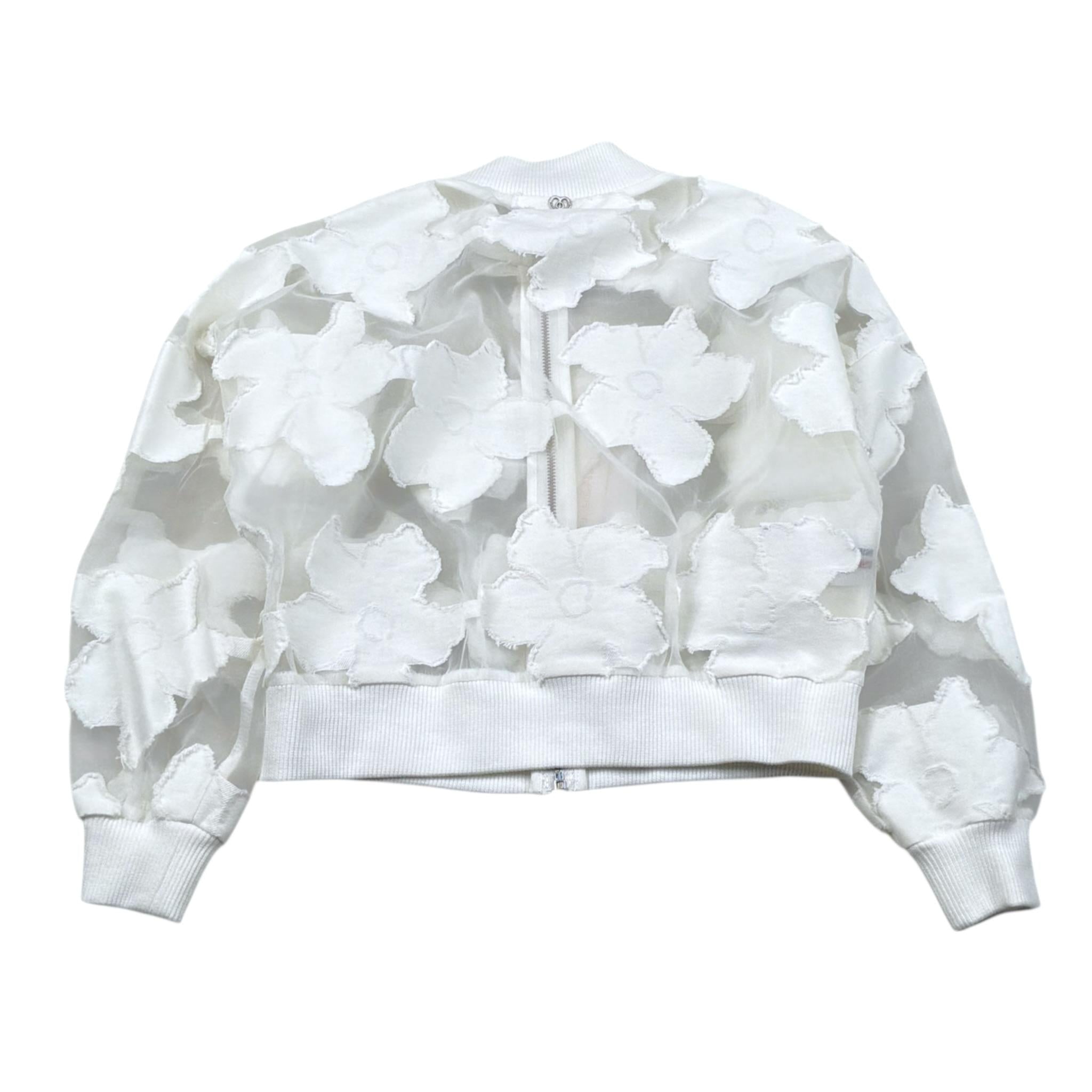 Please giubbinoTinta Unita con Zip E Ricami per Bambina JB37384G73 BIANCO PLEASE 