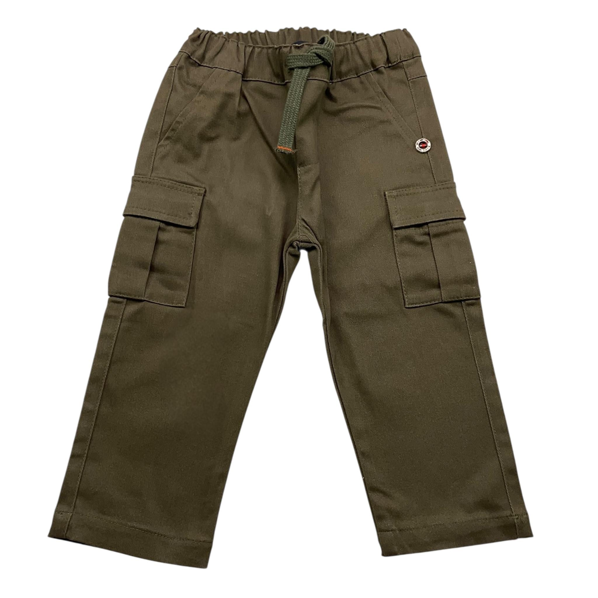 PLEASE pantalone tinta unita con elastico in vita Verde per Neonato PE43132B65 VERDE PLEASE 