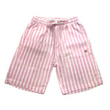 Manuel Ritz Zweifarbige Bermuda-Shorts mit Streifenmuster und elastischem Bund Weiß/Rosa für Neugeborene