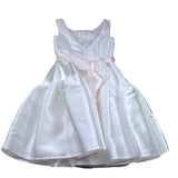 Monnalisa Abito Cerimonia Tinta Unita Giromanica per Bambina 71C902 BIANCO MONNALISA 