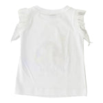 Monnalisa T-Shirt Girocollo Tinta Unita con Stampa Ariel per Bambina 113629PC BIANCO MONNALISA 