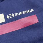 SUPERGA felpa tinta unita con cappuccio e stampa Blu per Bambino SA100 BLU SUPERGA 