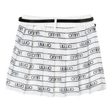 Liu Jo Short Finta Gonna-Cintura Tinta Unita Logata per Bambina GA5193 BIANCO LIU JO 