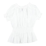 Ermanno Scervino Weiße, schlichte Halbarm-Shirts für Mädchen