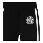 DKNY pantalone tuta tinta unita con profili in contrasto Nero per Bambino D60175 NERO DKNY 