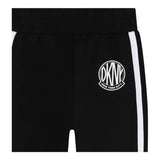 DKNY pantalone tuta tinta unita con profili in contrasto Nero per Bambino D60175 NERO DKNY 