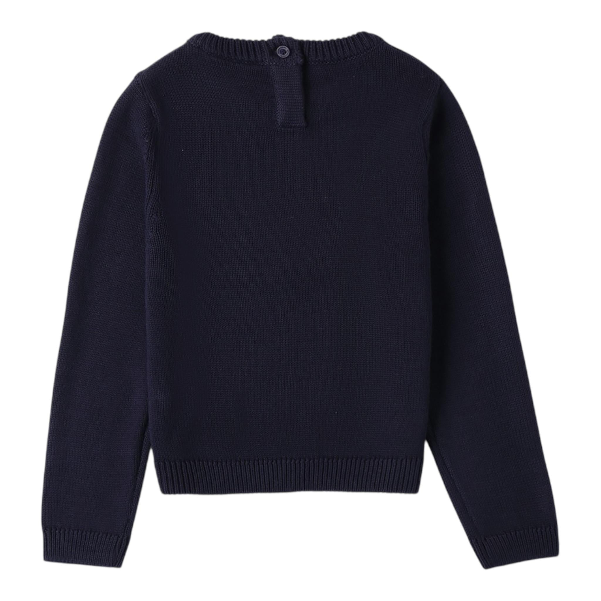 SARABANDA maglia girocollo tinta unita con paillettes Blu per Bambina 0A316 BLU SARABANDA 