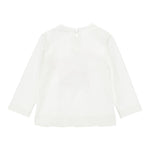 MONNALISA shirt tinta unita girocollo con stampa Bianco per Neonata 39D602 BIANCO MONNALISA 