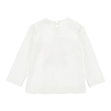 MONNALISA shirt tinta unita girocollo con stampa Bianco per Neonata 39D602 BIANCO MONNALISA 