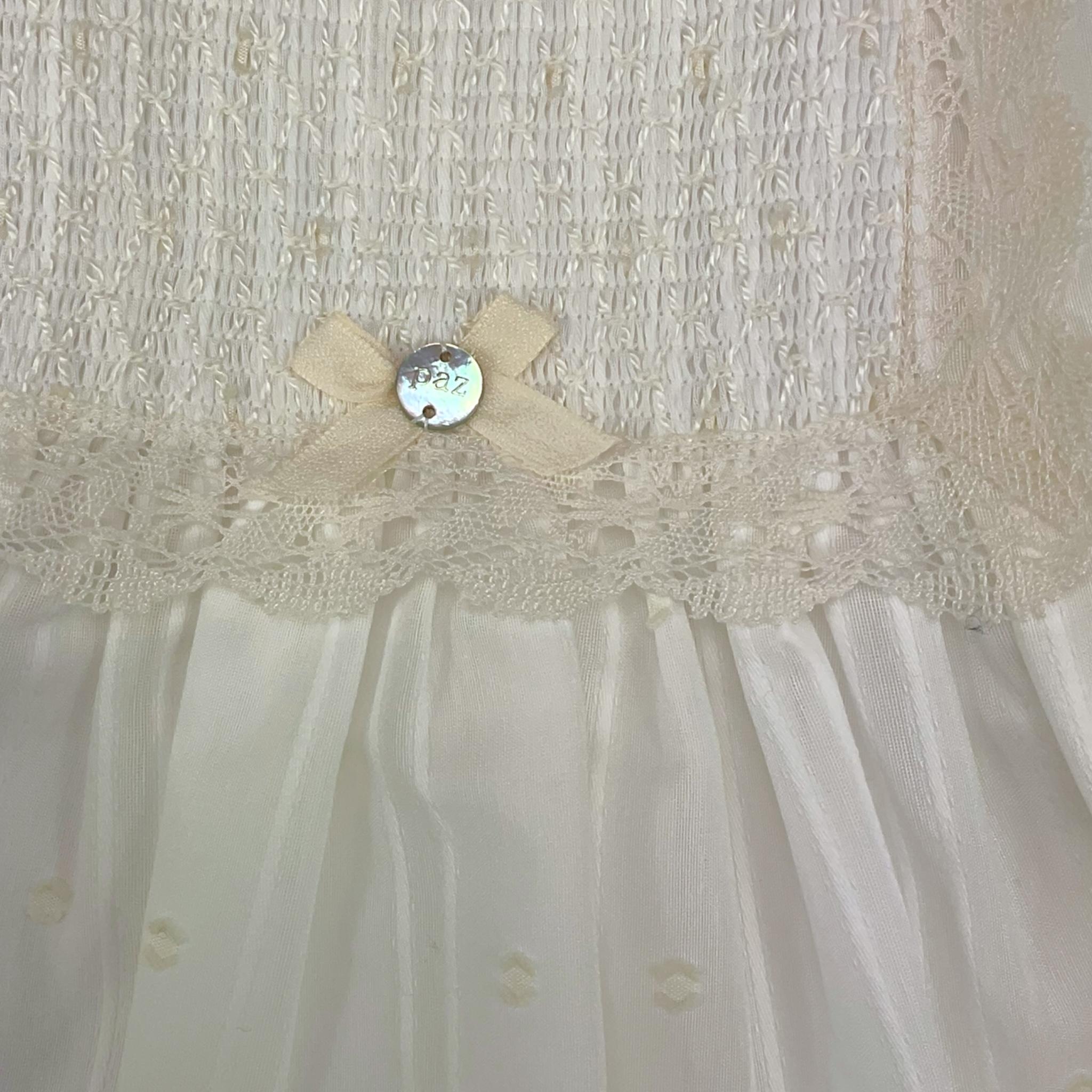 PAZ RODRIGUEZ set abito-coulotte tinta unita Bianco per Neonata 004151841 BIANCO PAZ RODRIGUEZ 