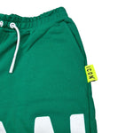 Icon Bermuda In Felpa Tinta Unita con Logo per Bambino IBSH00491 VERDE ICON 