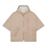 Chloe' Plain Zip Up Kapuzenjacke Beige für Mädchen