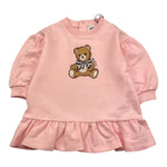 MOSCHINO abito in felpa tinta unita con stampa Rosa per Neonata MDV0CWLDA ROSA MOSCHINO 