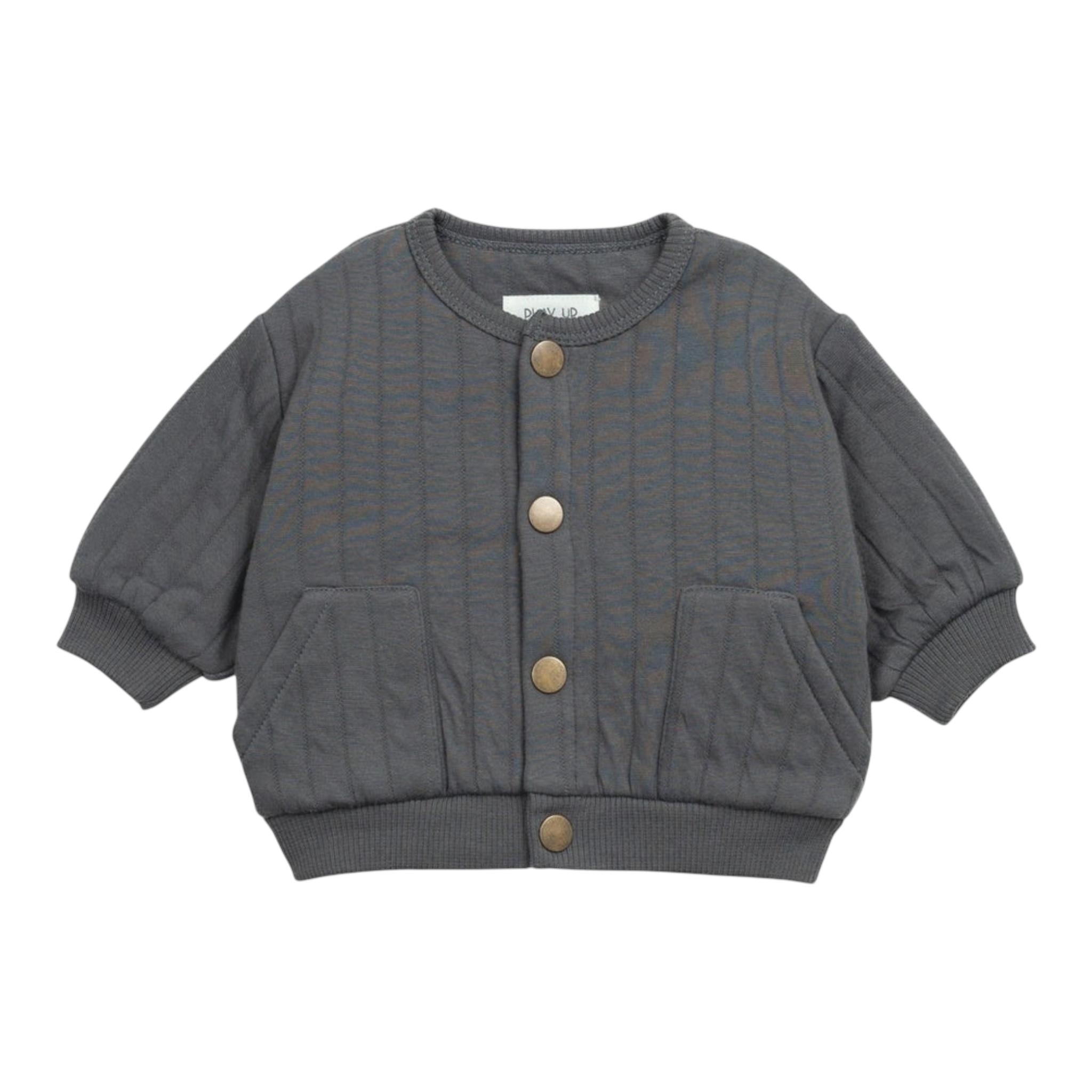 PLAY UP felpa tinta unita con bottoni Grigio per Neonata PA011AN11400 GRIGIO PLAY UP 