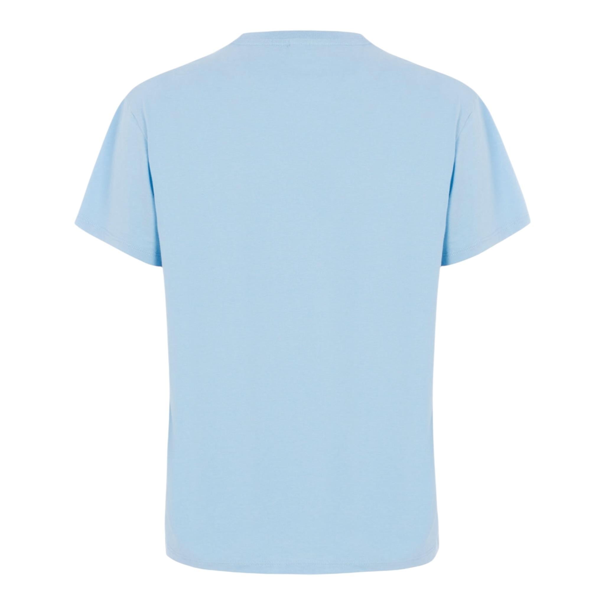 Saint Barth T-Shirt Girocollo Tinta Unita con Logo per Bambino DOVERLJR AZZURRO SAINT BARTH 