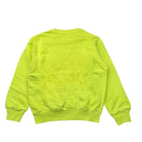 Diesel Rundhals-Sweatshirt mit einfarbigem neongelbem Aufdruck für Jungen