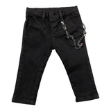 Never Too Einfarbige Hose mit verstellbarer Taille Schwarz für Baby