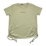 Hinnominate Einfarbiges T-Shirt mit Rundhalsausschnitt und Schnürung, Grün, für Mädchen