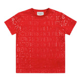 Iceberg T-Shirt Rundhalsausschnitt Einfarbig Logo Rot für Neugeborene